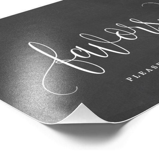 Favorieteken Kies uw grootte - Chalkboard Foto Afdruk (Hoek)