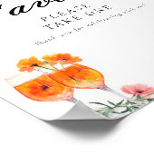 Favorieten Aperol Spritz Vrijgezellenfeest Sign Poster (Hoek)