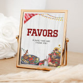 Favorieten BBQ Achtertuin Rustiek Baby shower Poster