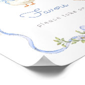 Favorieten Blauw Een Gekke gans Verjaardagsfeest Poster (Hoek)