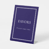 Favorieten blauw wit feest reclamebord met voetstuk (Voorkant)