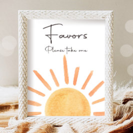 Favorieten Boho Zonneschijn Tafel Eerste reis Zon Poster
