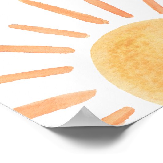 Favorieten Boho Zonneschijn Tafel Eerste reis Zon  Poster (Hoek)