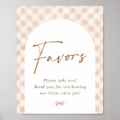 Favorieten Bord Cutie Pie Thanksgiving Baby Shower Poster (Voorkant)