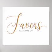 Favorieten Gouden Glitter Script Tekst Poster (Voorkant)