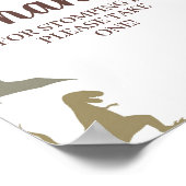 Favorieten Moderne Dinosaurus Verjaardagsfeestje Poster (Hoek)