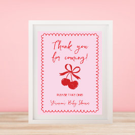 Favorieten Neem alsjeblieft een Cherry Bow Baby Gi Poster