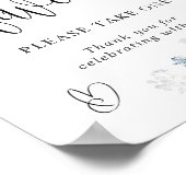 Favorieten Neem een bloemperzik Blush Blue Poster (Hoek)