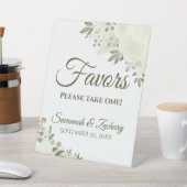 Favorieten Neem een elegante witte boho bloemenbru Reclamebord Met Voetstuk (Insitu)