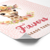 Favorieten Neem een Giraffe Baby Girl Shower Poster (Hoek)