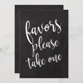 Favorieten, neem er een. Betaalbaar schoolbord bor Kaart (Voorkant / Achterkant)