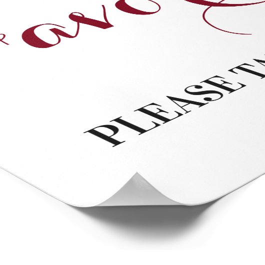 Favorieten, neem er een Marsala Bourgondië Herfstf Poster (Hoek)