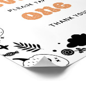 Favorieten Oranje Ghost Halloween Verjaardag Poster (Hoek)