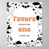 Favorieten Oranje Ghost Halloween Verjaardag Poster (Voorkant)