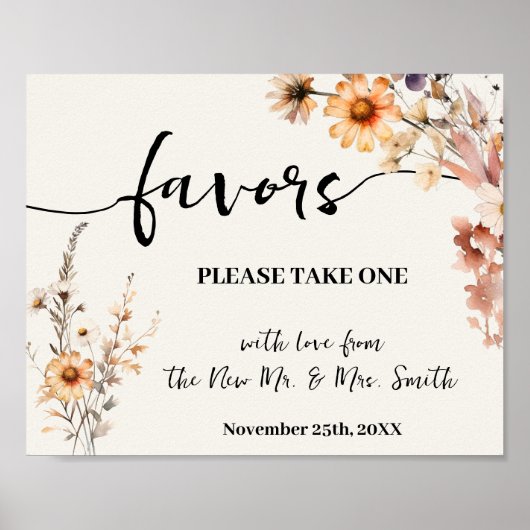 Favorieten Party Wedding Vrijgezellenfeest Herfst  Poster (Voorkant)