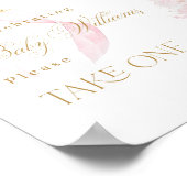 Favorieten Roze Boog Koud Buiten Baby shower Poster (Hoek)