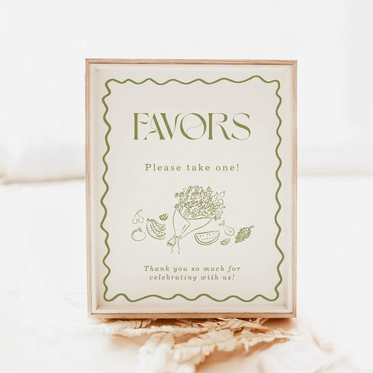 Favorieten Sign Fresh Off the Market Vrijgezellenf Poster