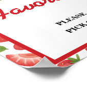 Favorieten Sign Strawberry Berry Sweet Baby shower Poster (Hoek)