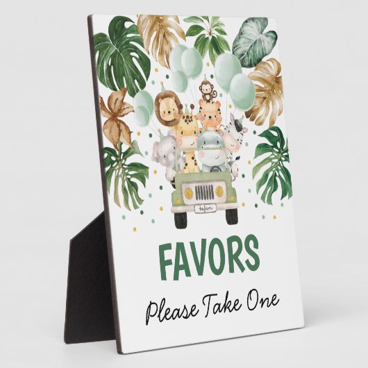 Favorieten teken Tropische Safari Dieren Wild Een  Fotoplaat (Zijkant)