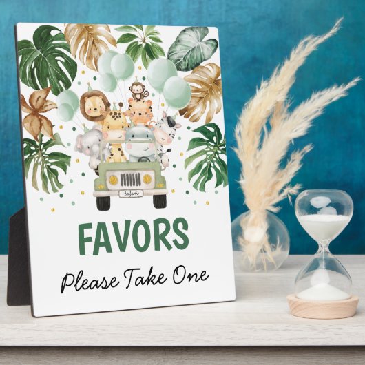 Favorieten teken Tropische Safari Dieren Wild Een  Fotoplaat (Zijkant)