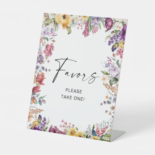 Favorieten Teken Tuin Bloemen Pedestal Teken Reclamebord Met Voetstuk (Voorkant)