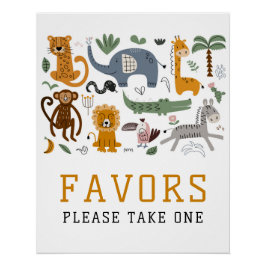 Favorieten Twee wilde verjaardagssafaridieren Scha Perfect Poster