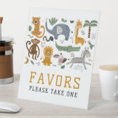 Favorieten Twee wilde verjaardagssafaridieren Scha Reclamebord Met Voetstuk (Insitu)