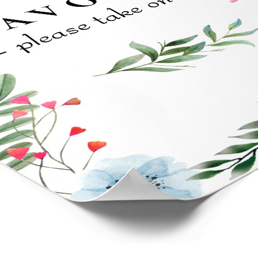 Favorieten van Wilde Bloemen - Neem Eén Bordje Poster (Hoek)