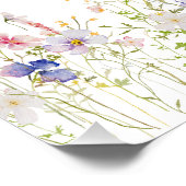 Favorieten Vlinder Bloemen Tuin Douche Verjaardag Perfect Poster (Hoek)