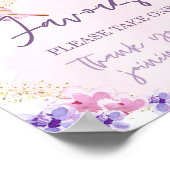 Favorieten Vlinder Bloemen Tuin Douche Verjaardag Poster (Hoek)