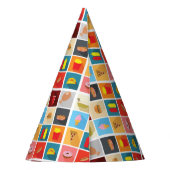 Favorieten voor fastfood van de feestpartij feesthoedjes (Achterkant)