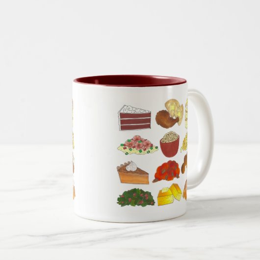 Favorieten voor soep Zuidelijk Cuisine Tweekleurige Koffiemok (Voorkant rechts)