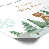 Favorieten Winter Sneeuwvlok Woodland Poster (Hoek)