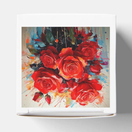 Favorietendoos - De rode rozen artwork Bedankdoosjes (Bovenkant)