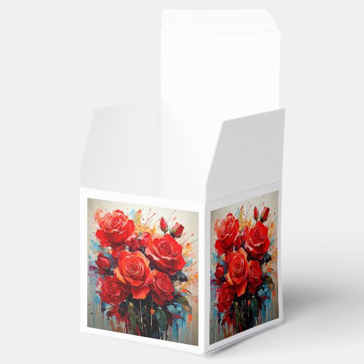 Favorietendoos - De rode rozen artwork Bedankdoosjes (Geopend)