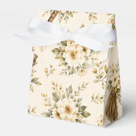Favorietendoos voor het springen over de bezem bedankdoosjes (Voorkant Zijde)