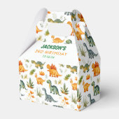 Favorietendoos voor jongens dinosaurus verjaardags bedankdoosjes (Voorkant Zijde)
