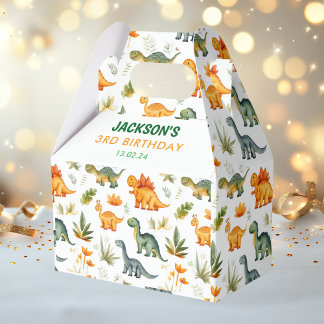 Favorietendoos voor jongens dinosaurus verjaardags bedankdoosjes