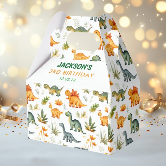 Favorietendoos voor jongens dinosaurus verjaardags bedankdoosjes