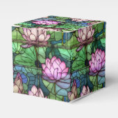 Favorietendoosjes van glas in lood met lotusmotief bedankdoosjes (Voorkant Zijde)