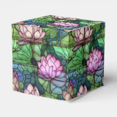 Favorietendoosjes van glas in lood met lotusmotief bedankdoosjes (Achterkant)