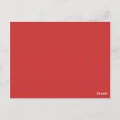 Favorietentabellen Black Flourish Red Stripe Briefkaart (Achterkant)