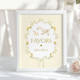 Favoriseert Silly Goose geslacht neutrale gingham Poster