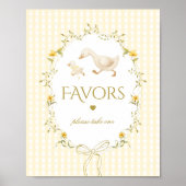 Favoriseert Silly Goose geslacht neutrale gingham Poster (Voorkant)