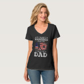Favorite Baseball Player Calls Me Dad USA Flag Fat T-shirt (Voorkant volledig)