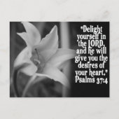 FAVORITE BIBLE SCRIPTURE PSALM 37:4 BRIEFKAART (Voorkant)