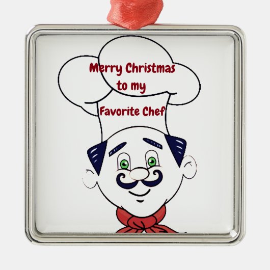 **FAVORITE CHEF ** CHRISTMAS ORNAMENT (Voorkant)