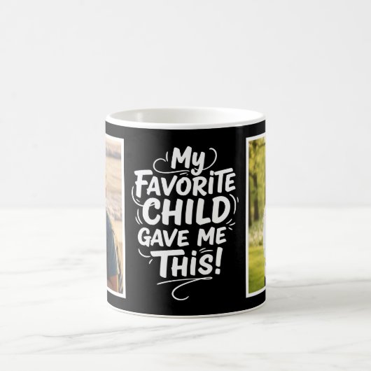 Favorite Child Gave Me This 2 Photo Brush Script  Koffiemok (Center)