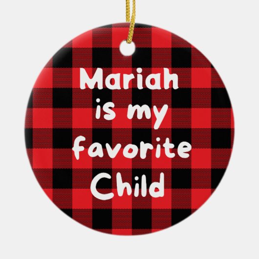 Favorite Child Name Keramisch Ornament (Voorkant)