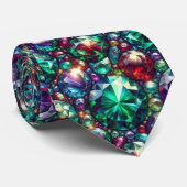 Favorite Colors Jewel Tone Gemstone Pattern Stropdas (Opgerold)